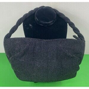 Vintage Bags By Josef Hand Beaded Evening Handbag Purse w/ Twisted Beaded Handle